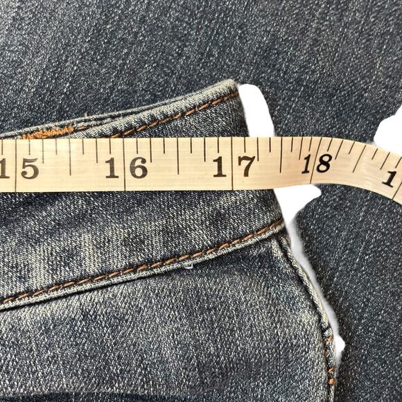 1822 Denim Skinny Jeans Womens Size 14 Mid-Rise Body-Positive Stretch Frayed Hem - Picture 7 of 16
